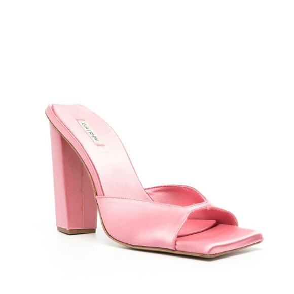 NEW GIA BORGHINI X RHW $445 Rosie Satin Heeled Mules GIABORGHINI - Picture 1 of 10